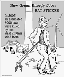 bat sticker at wind mill