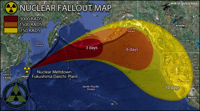 Japan-nuclear fall out map 2011